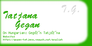 tatjana gegan business card
